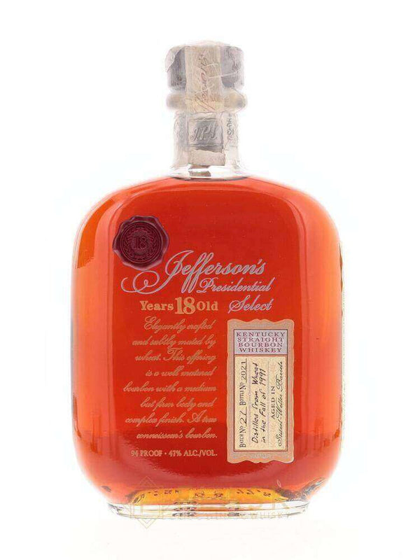 Jeffersons Presidential Select Bourbon 18 Year Batch 27 - Flask Fine Wine & Whisky