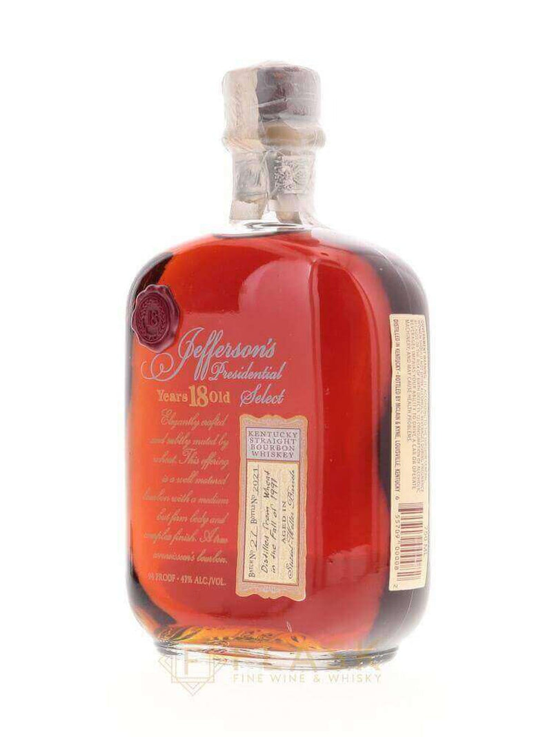Jeffersons Presidential Select Bourbon 18 Year Batch 27 - Flask Fine Wine & Whisky