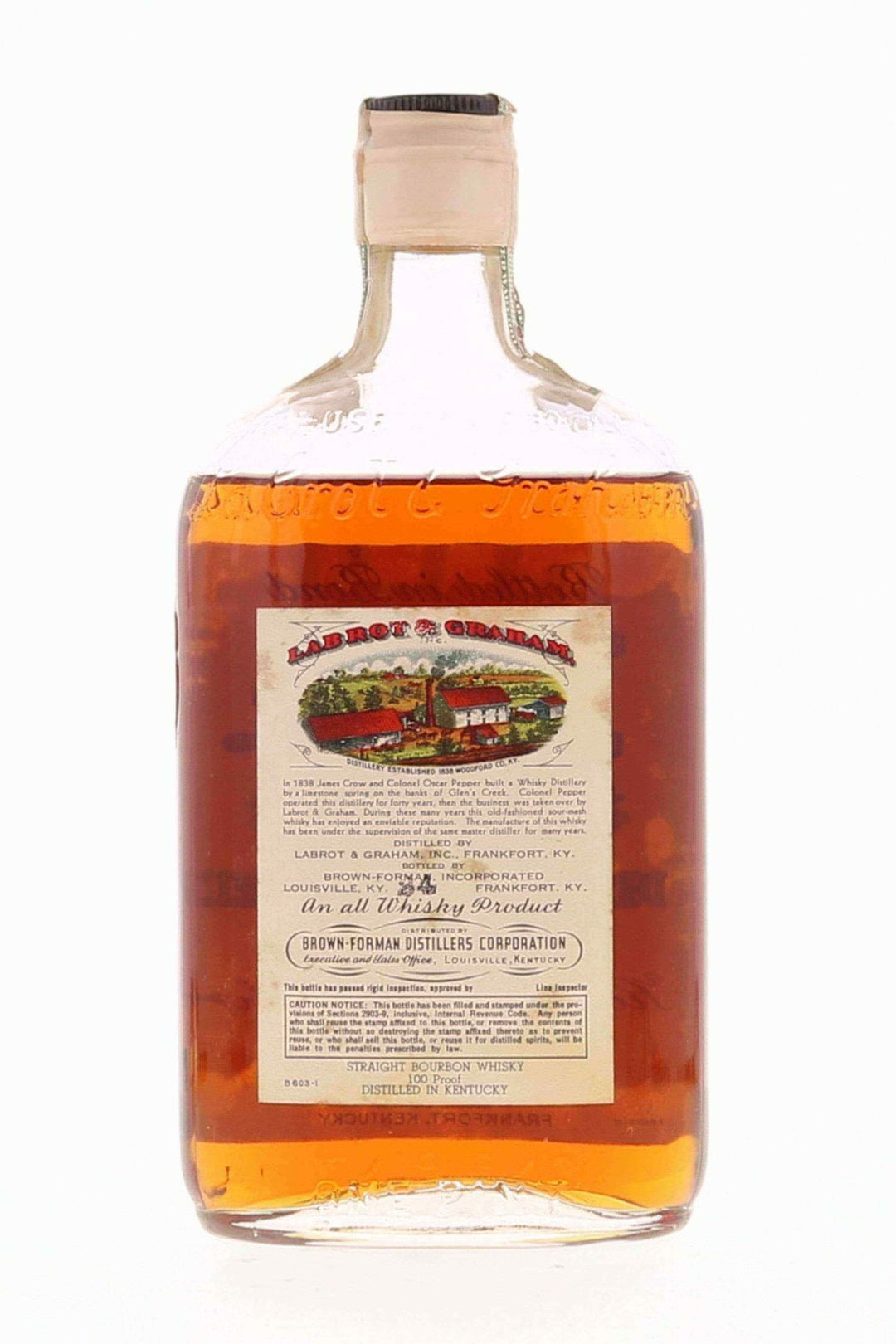 L & G 1936 Bottled in Bond Kentucky Straight Bourbon 100 Proof Pint - Flask Fine Wine & Whisky