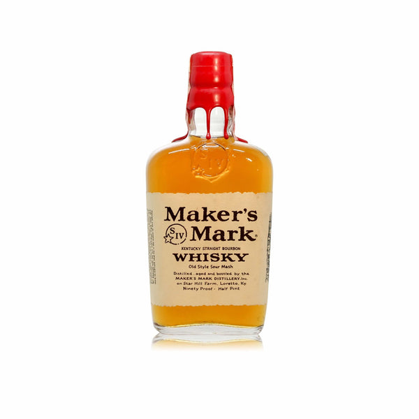 Maker's Mark Bourbon Autographed Half Pint 1970's - Flask Fine Wine & Whisky
