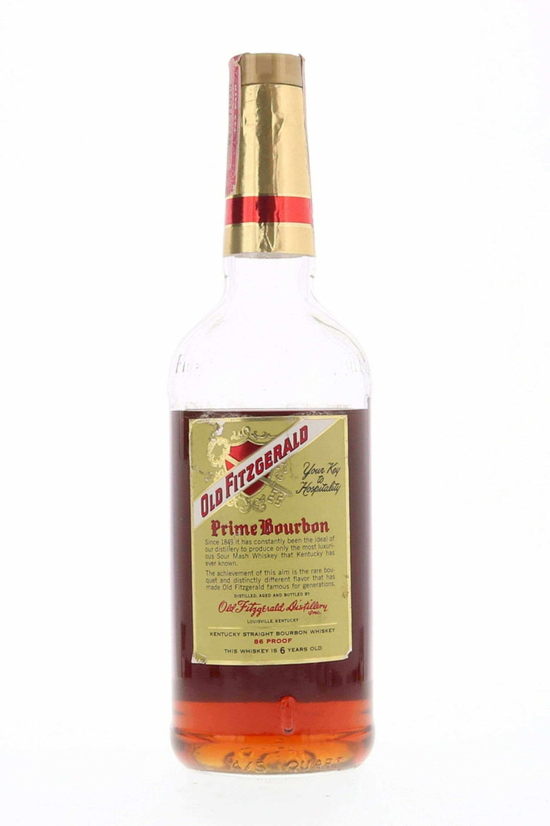 Old Fitzgerald Prime Bourbon Whiskey 86 Proof 6 year Old Low Fill - Flask Fine Wine & Whisky
