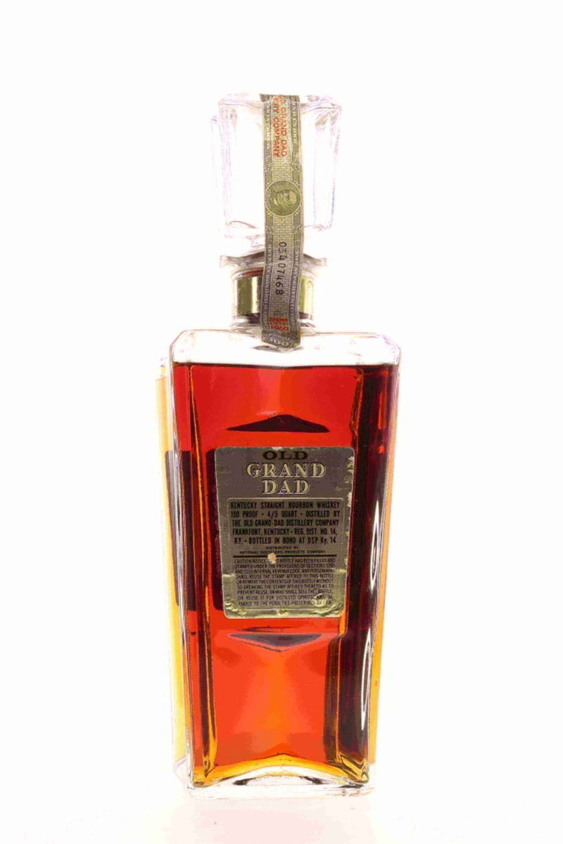 Old Grand Dad 1956 Bourbon Bottled in Bond 100 Proof Decanter 4/5 Quart - Flask Fine Wine & Whisky