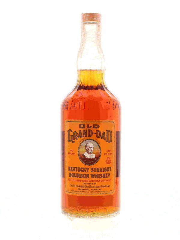 Old Grand Dad Bourbon 1966 100 Proof Bottled in Bond 1 Quart - Flask Fine Wine & Whisky