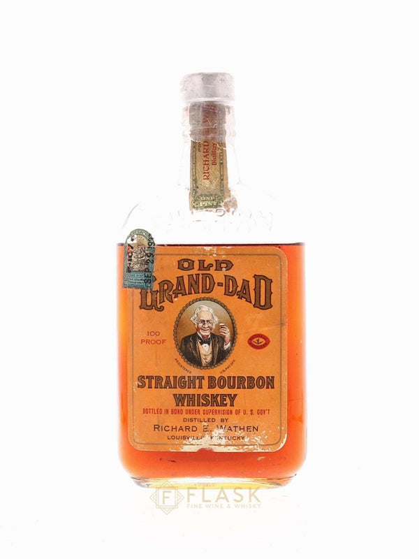 Old Grand Dad Bourbon 1917 /  Wathen Distillers Prohibition Era Bourbon One Pint - Flask Fine Wine & Whisky