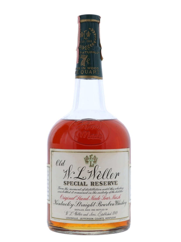 Old WL Weller 7 Year Old Special Reserve Bourbon Stitzel-Weller Quart 1970s - Flask Fine Wine & Whisky