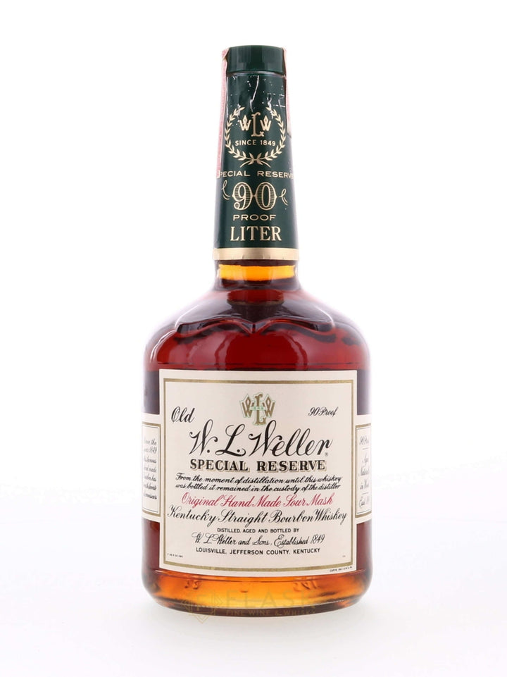 Old WL Weller Special Reserve 90 Proof 1 Liter Paper Label c. 1982 - Flask Fine Wine & Whisky