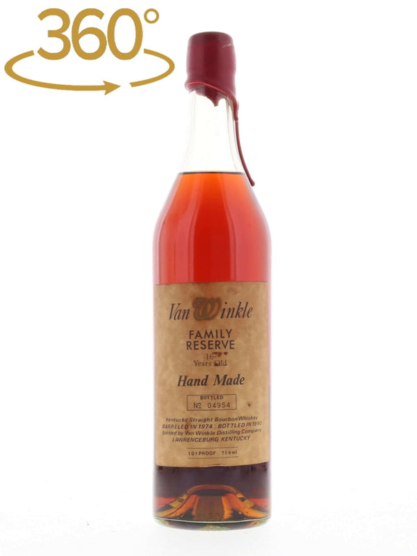 Pappy van Winkle 1974 Family Reserve 16 Year Old Bourbon, Boone Distillery, 101 Proof - Flask Fine Wine & Whisky