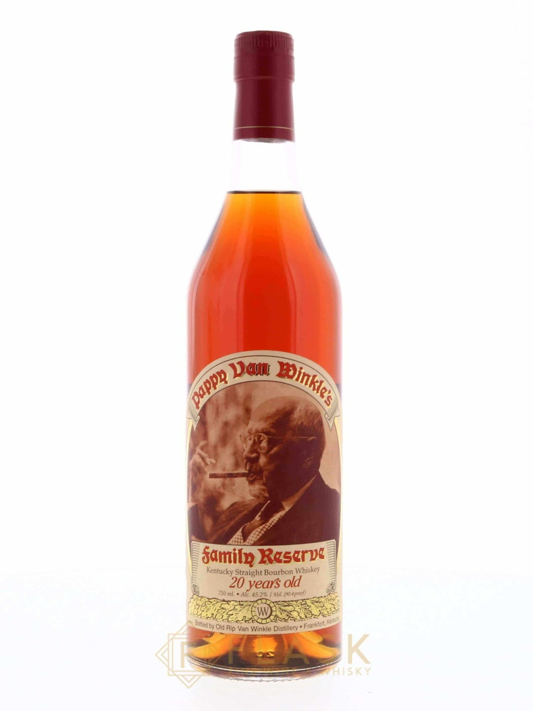 Pappy Van Winkle Family Reserve 20 Year Old Bourbon Pre-2006 / Raised Lettering - Flask Fine Wine & Whisky