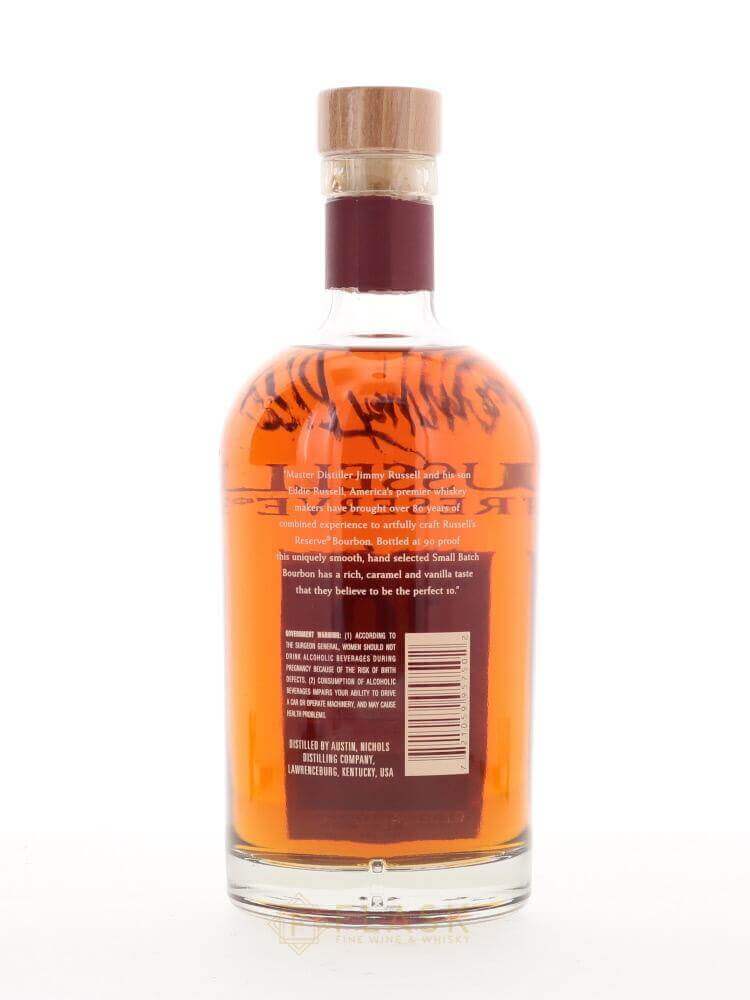 Russells Reserve 10 Year Old Small Batch / Old Label / Jimmy Russell Autographed - Flask Fine Wine & Whisky