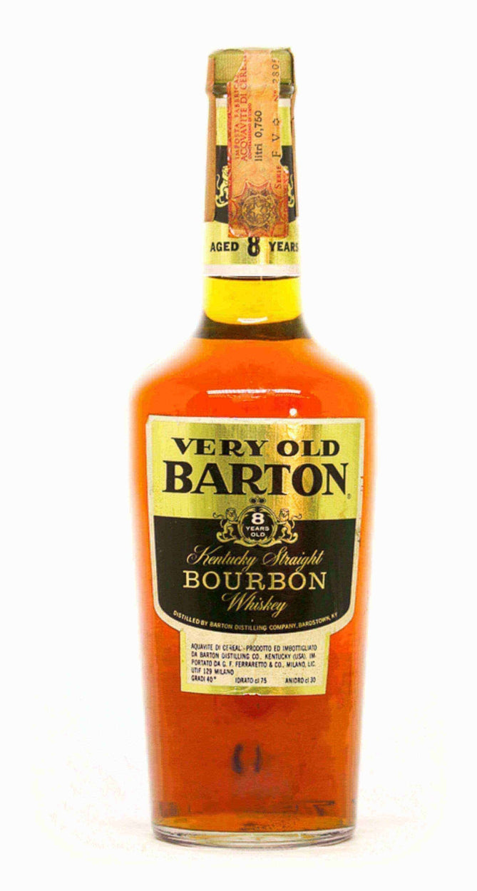 Very Old Barton 8 Year Old Kentucky Straight Bourbon 1970s - Flask Fine Wine & Whisky