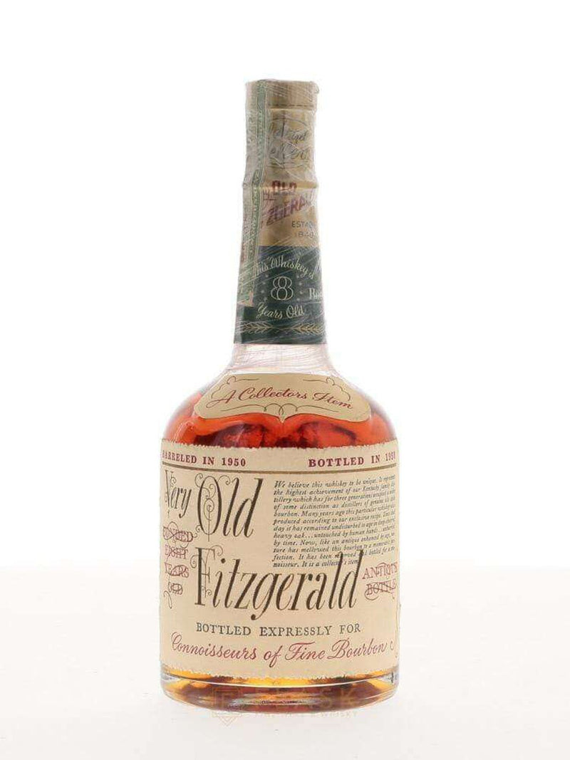 Very Old Fitzgerald 1950 Bottled in Bond 8 Year Old Bourbon 100 Proof / Stitzel-Weller Half Pint - Flask Fine Wine & Whisky