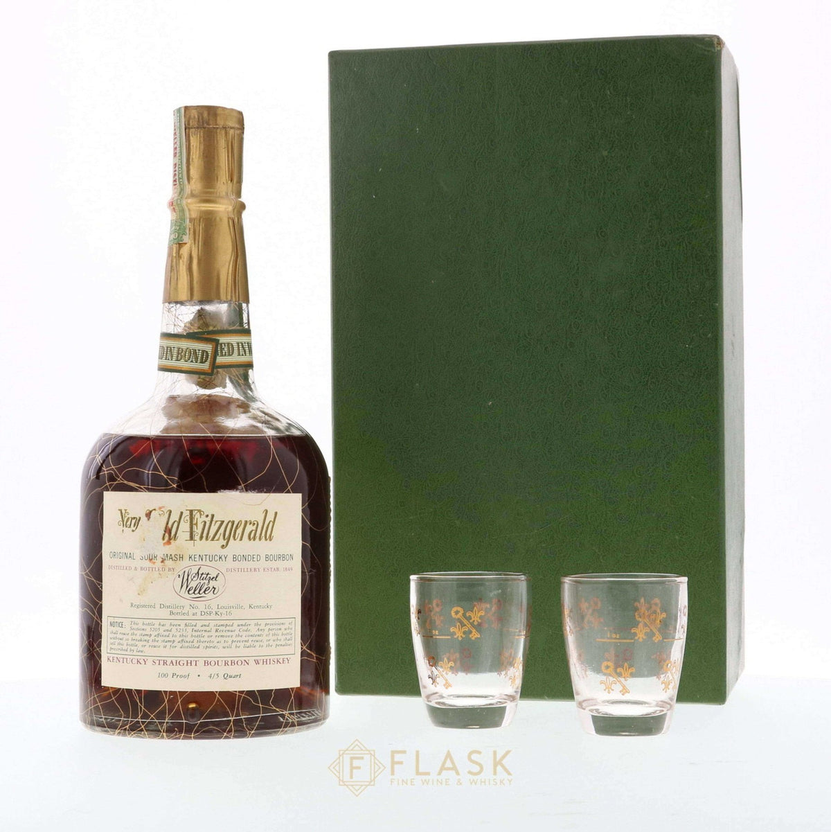 Very Xtra Old Fitzgerald 1958 10 Year Old Bourbon Gift Set with 