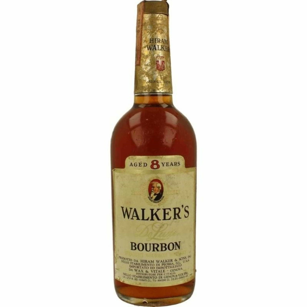 Walkers DeLuxe Straight Bourbon 8 Year Old 1970s Quart - Flask Fine Wine & Whisky