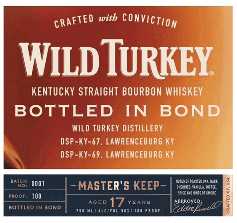 Wild Turkey Master's Keep 17 Year Bottled In Bond 100 Proof Bourbon - Flask Fine Wine & Whisky