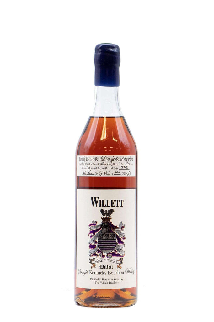 Willett Family Estate 12 Year Single Barrel Bourbon #3712 Bonili Japan / Cognac Bottle Blue Wax - Flask Fine Wine & Whisky