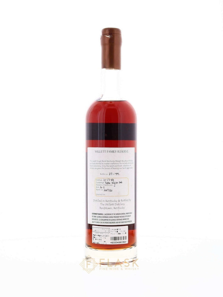 Willett Family Estate 24 Year Old Bourbon 100 Proof Single Barrel #2007/22, Block Letter Wax Top - Flask Fine Wine & Whisky