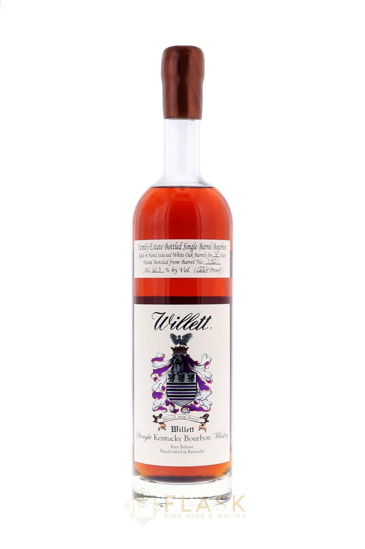 Willett Family Estate 8 Year Old Bourbon Single Barrel #1321 122.6 proof / Gold Wax - Flask Fine Wine & Whisky