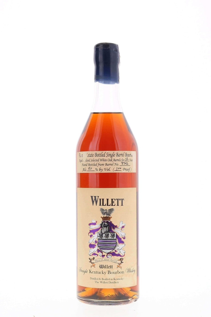 Willett Family Estate Single Barrel Bourbon 12 year #3742 Blue Wax Bonili Japan - Flask Fine Wine & Whisky