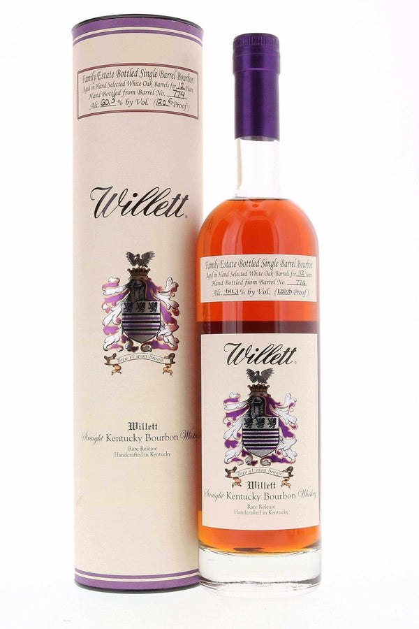 Willett Family Estate Single Barrel Bourbon 12 year #774 120.6 Proof [Original Tube] - Flask Fine Wine & Whisky
