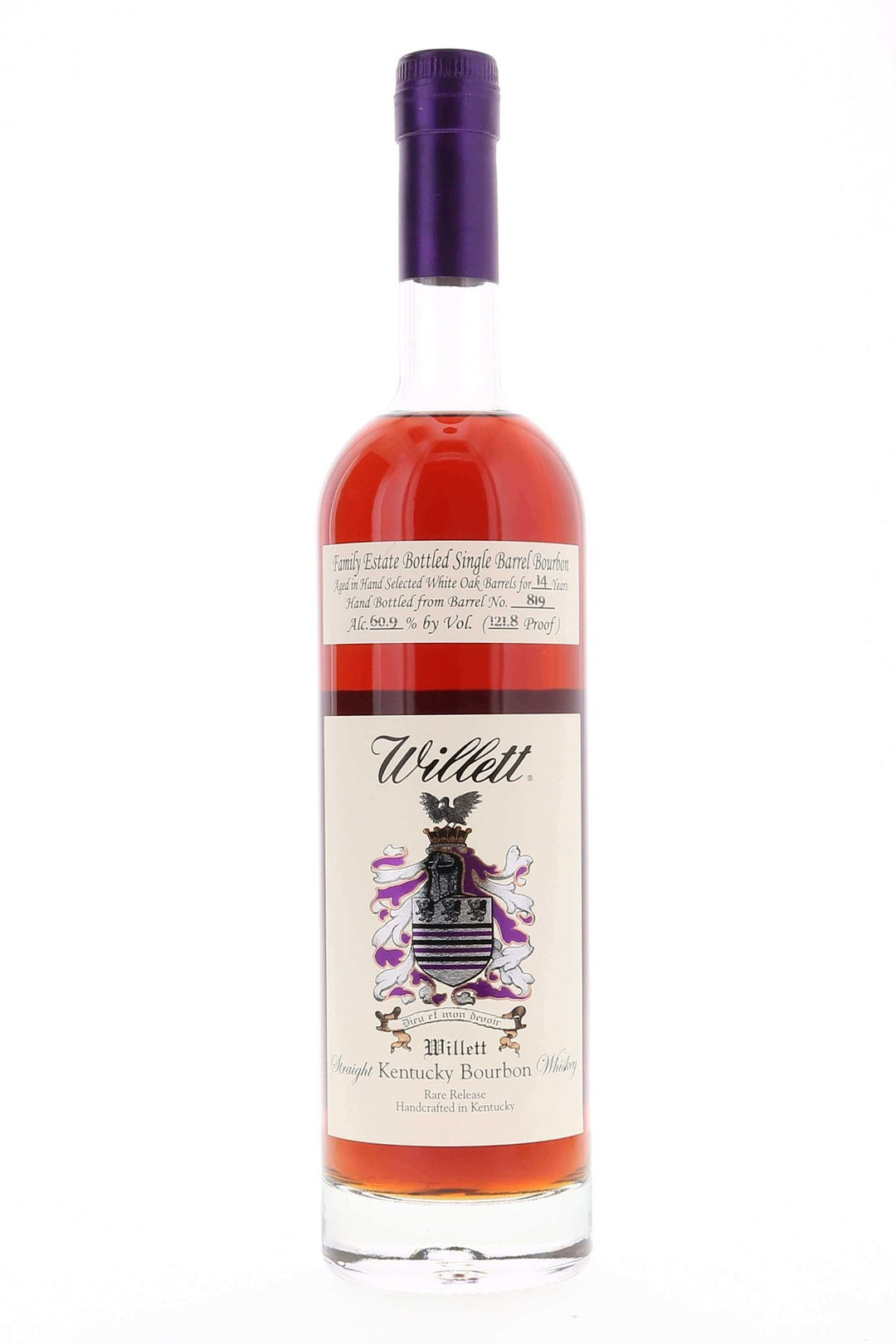 Willett Family Estate Single Barrel Bourbon 14 year #819 121.8 Proof - Flask Fine Wine & Whisky