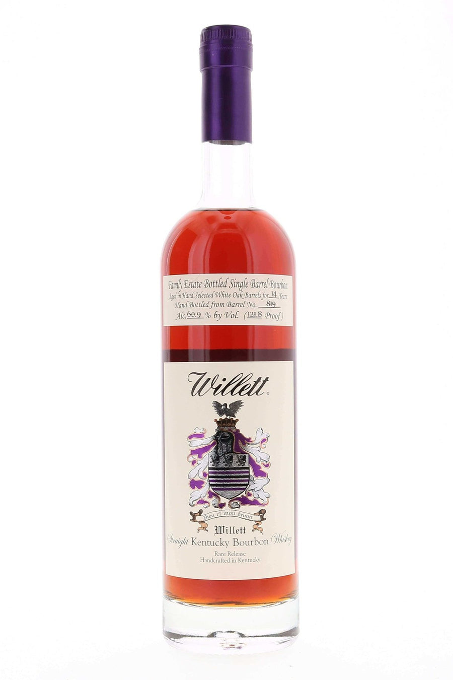 Willett Family Estate Single Barrel Bourbon 14 year #819 121.8 Proof - Flask Fine Wine & Whisky