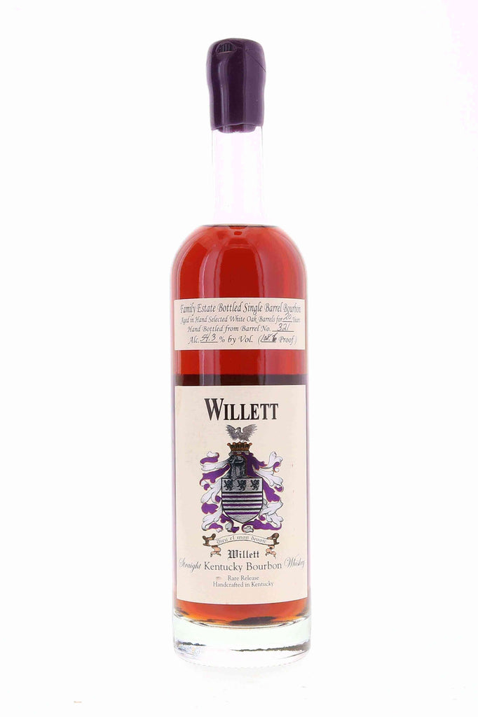 Willett Family Estate Single Barrel Bourbon 20 year #321 108.6 Proof / Block Letter Purple Wax - Flask Fine Wine & Whisky