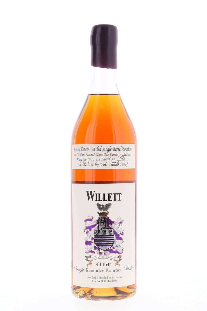 Willett Family Estate Single Barrel Bourbon 6 year #701 120.2 Proof / Cognac Bottle Purple Wax / Pacific Edge - Flask Fine Wine & Whisky