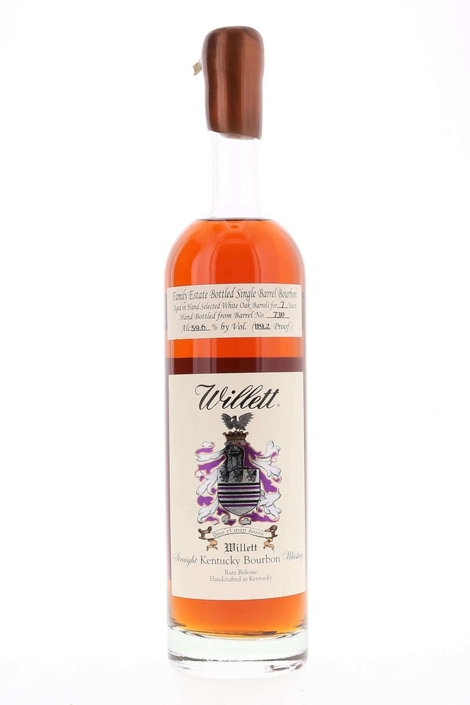 Willett Family Estate Single Barrel Bourbon 7 year #730 119.2 Proof Gold Wax Liquor Barn Selection - Flask Fine Wine & Whisky