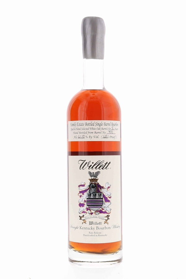 Willett Family Estate Single Barrel Bourbon 8 year #499 123.1 Proof Silver Wax Pacific Edge Selection - Flask Fine Wine & Whisky