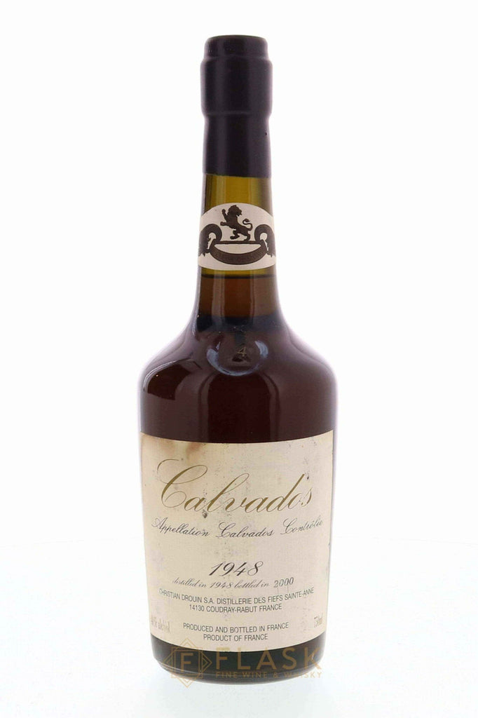Christian Drouin Calvados Coeur de Lion 1948 - Flask Fine Wine & Whisky