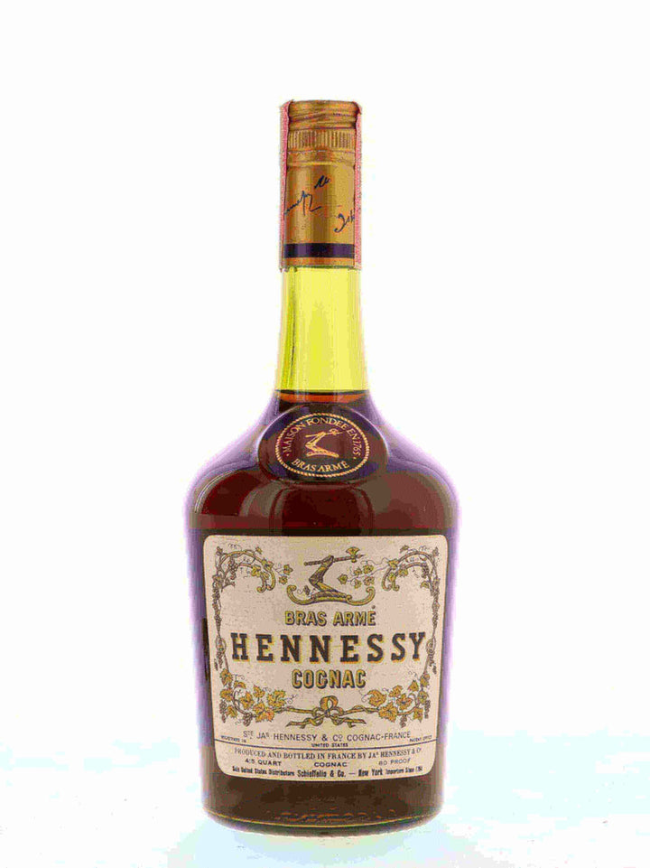 Hennessy Bras Arme Cognac 1970s 4/5 Quart - Flask Fine Wine & Whisky