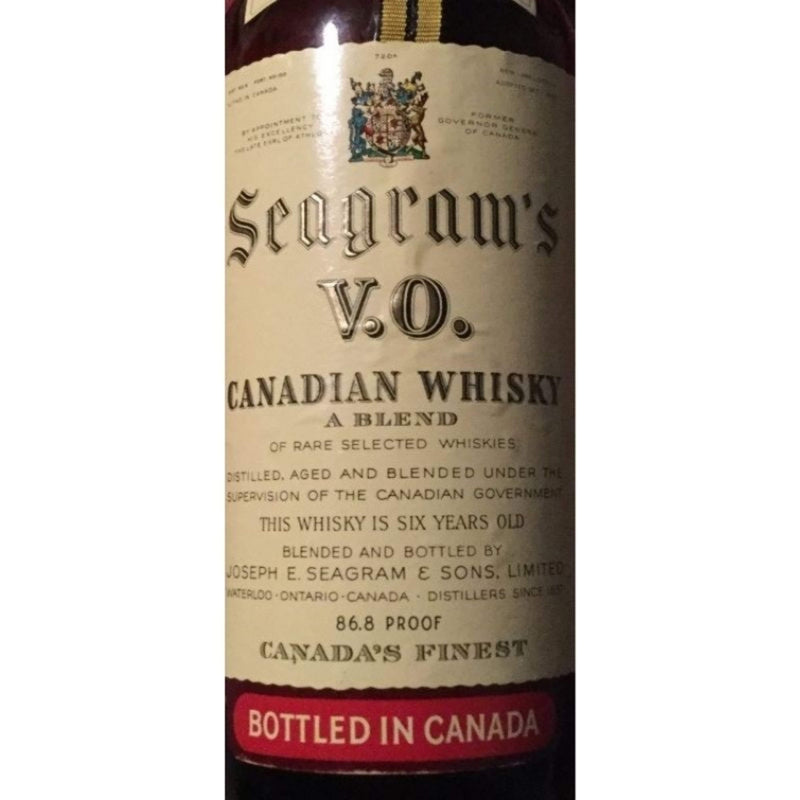 1965 Seagrams V.O. Canadian Whisky 86.8 proof - Flask Fine Wine & Whisky