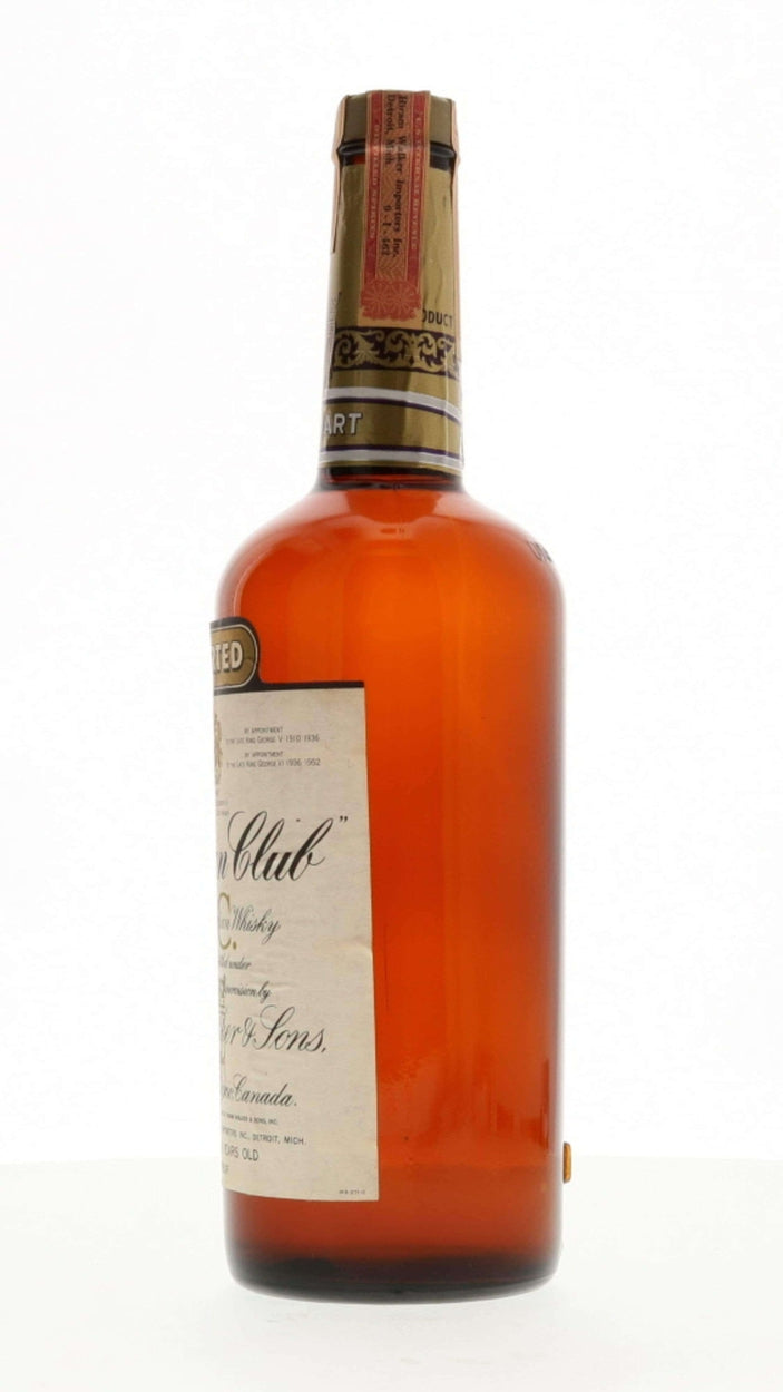 Canadian Club Whiskey 1970 One Quart - Flask Fine Wine & Whisky
