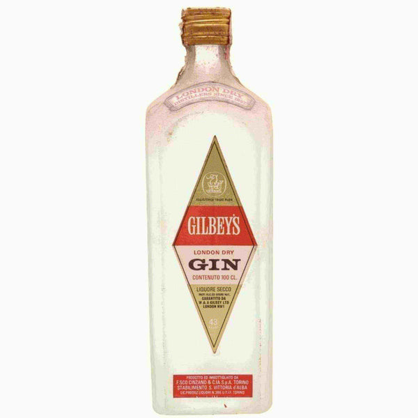 1970s Gilbeys London Dry Gin 1.75 Liter - Flask