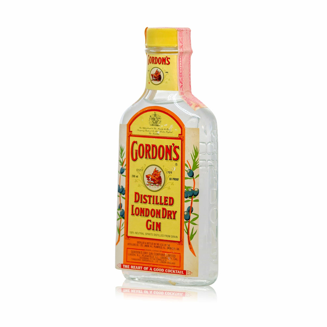 Gordons London Dry Gin early 1980s 200ml - Flask Fine Wine & Whisky