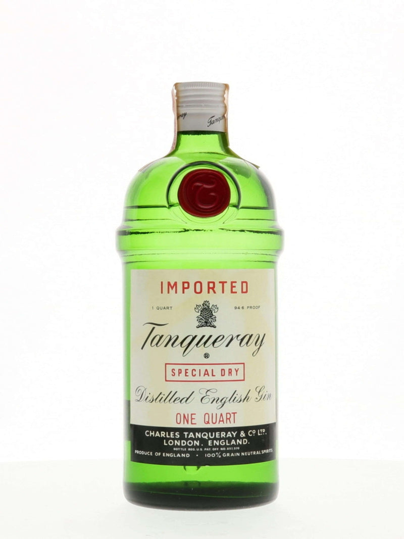 Tanqueray Special Dry Gin 1960s One Quart - Flask Fine Wine & Whisky