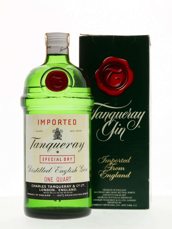 Tanqueray Special Dry Gin 1960s One Quart - Flask Fine Wine & Whisky