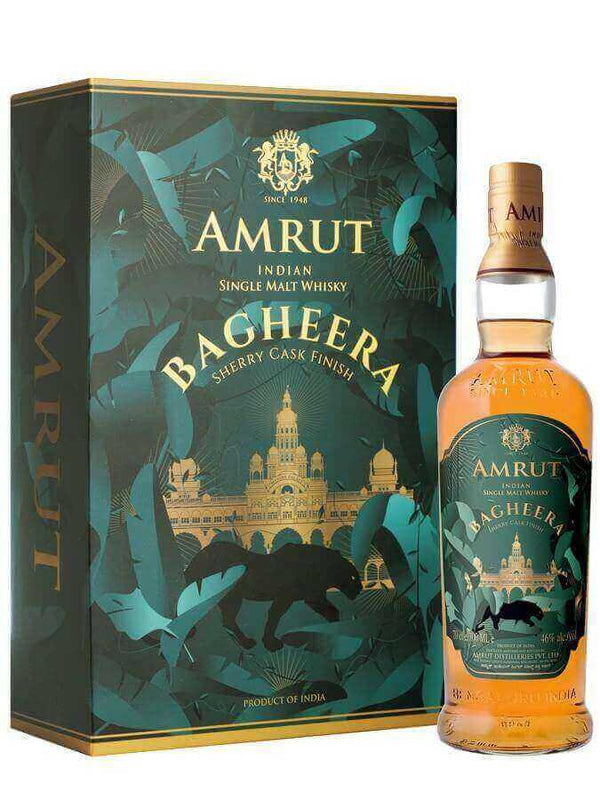 Amrut Bagheera Sherry Cask Finish Gift Pack - Flask Fine Wine & Whisky