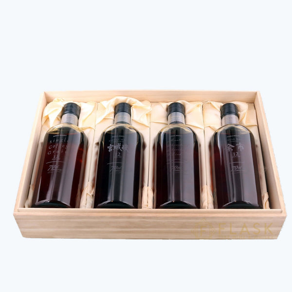 Nikka 70th Anniversary Selection Box Set 4 Bottle Case - Flask Fine Wine & Whisky