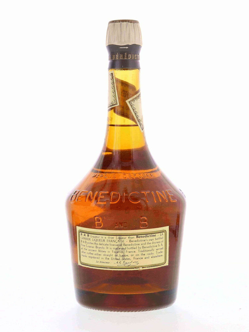 Dom Benedictine Le Directeur B & B 1960s-1970s 23/32 Quart - Flask Fine Wine & Whisky