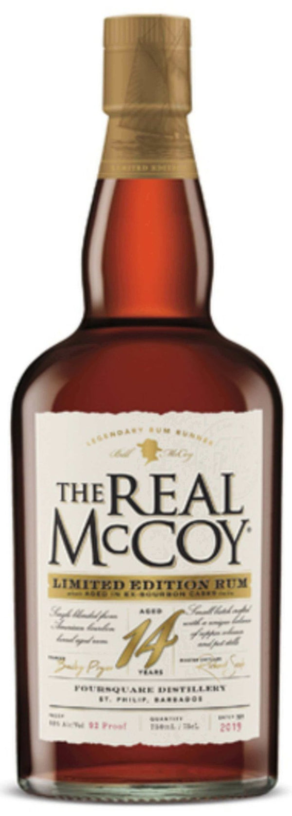 Real McCoy Rum 14 Year Old Limited Edition Bourbon Cask - Flask Fine Wine & Whisky