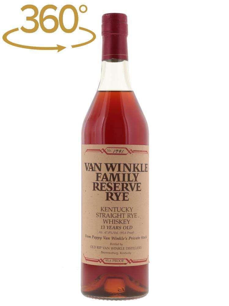 Van Winkle Family Reserve 13 Year Old Rye 1998 / Lawrenceburg Green Glass - Flask Fine Wine & Whisky