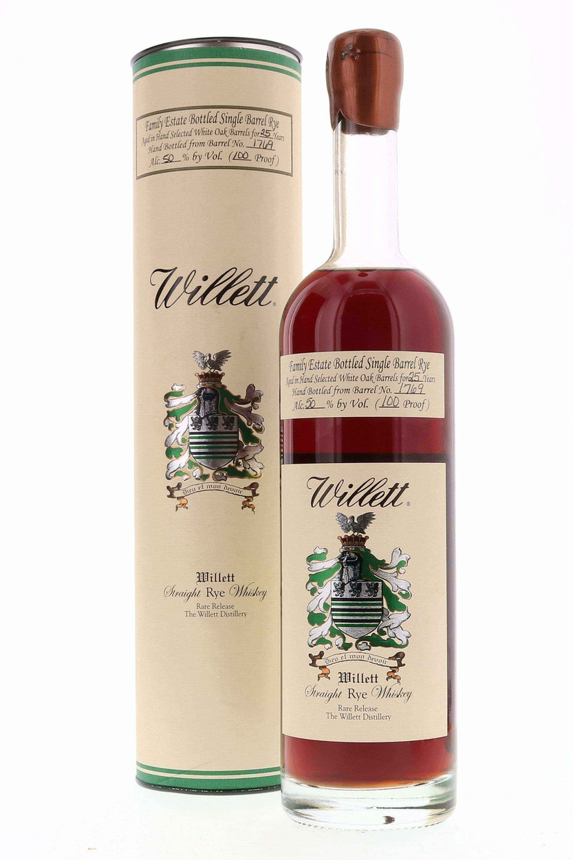 Willett Family Estate Single Barrel Rye 25 year #1769 100 Proof - Flask Fine Wine & Whisky