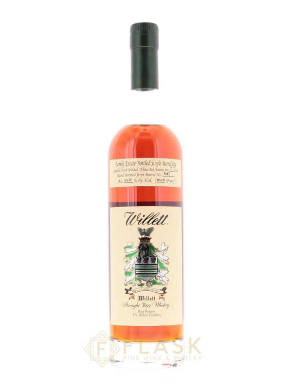 Willett Family Estate Single Barrel Rye 7 Year Old #647 119.6 Proof - Flask Fine Wine & Whisky