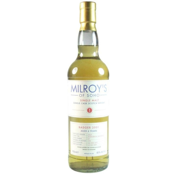Ardbeg Milroys of Soho 2001 Badger 6 Year Old Single Malt Scotch Whisky, Islay - Flask Fine Wine & Whisky