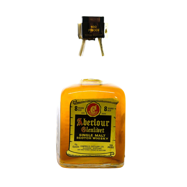 Aberlour Glenlivet 8年 スクエアボトル 古酒 箱付 Aberlour-Glenlivet 8 Year Old Bottled 1970s 4/5qt- Bad Seal