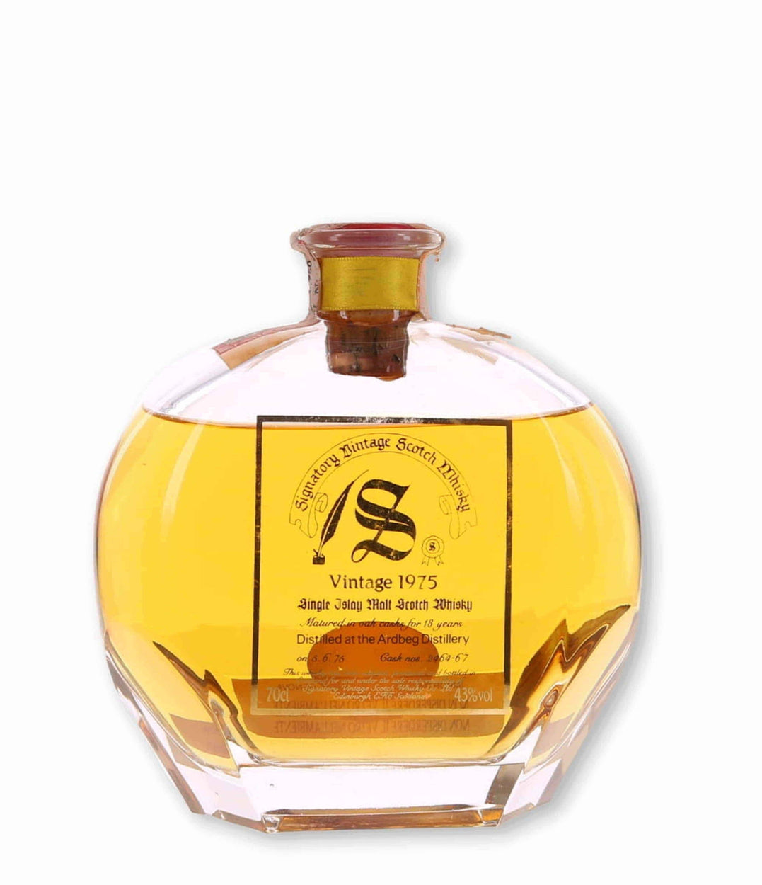 Ardbeg Signatory Vintage 1975 Decanter 18 Year Old Cask 2464-67 - Flask Fine Wine & Whisky