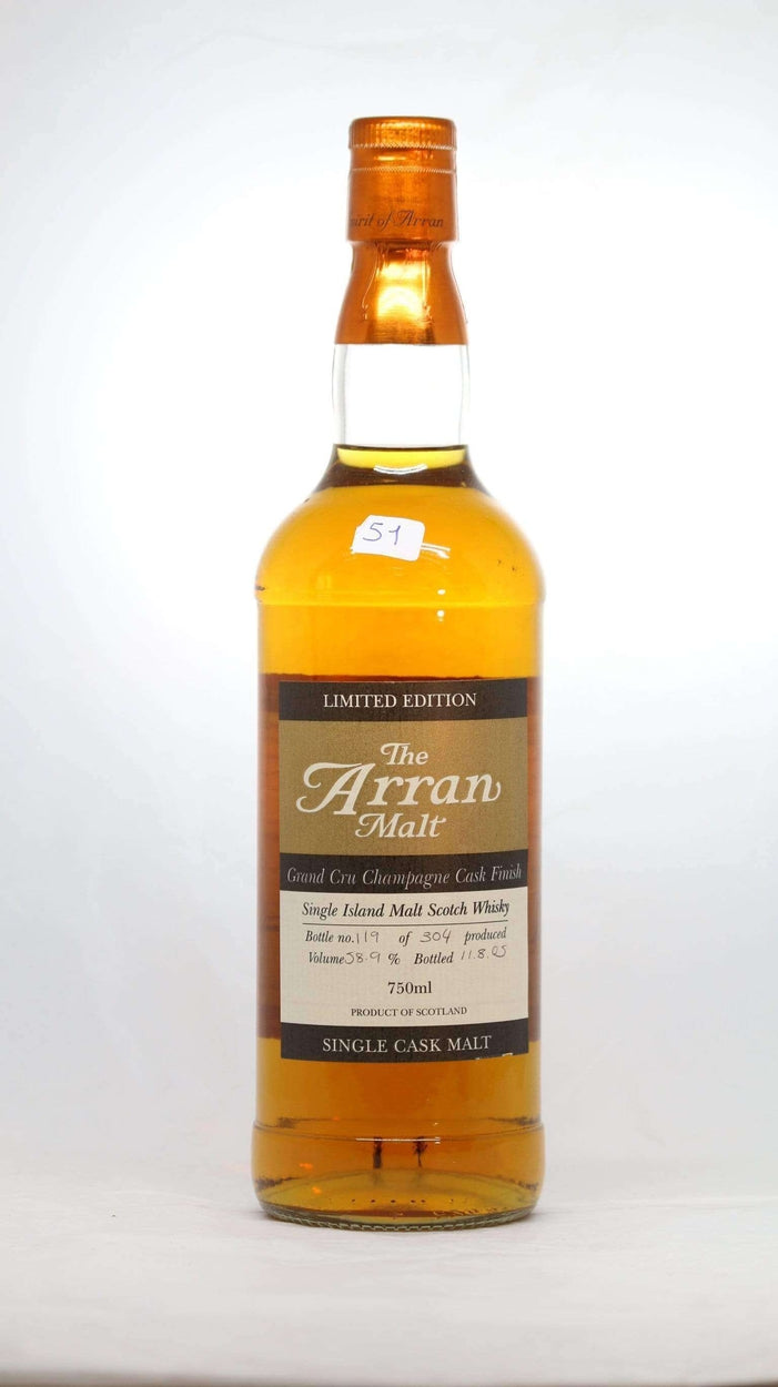 Arran Malt 2005 Limited Edition Grand Cru Champagne Cask Finish Single Cask Malt 117.8 Proof - Flask Fine Wine & Whisky