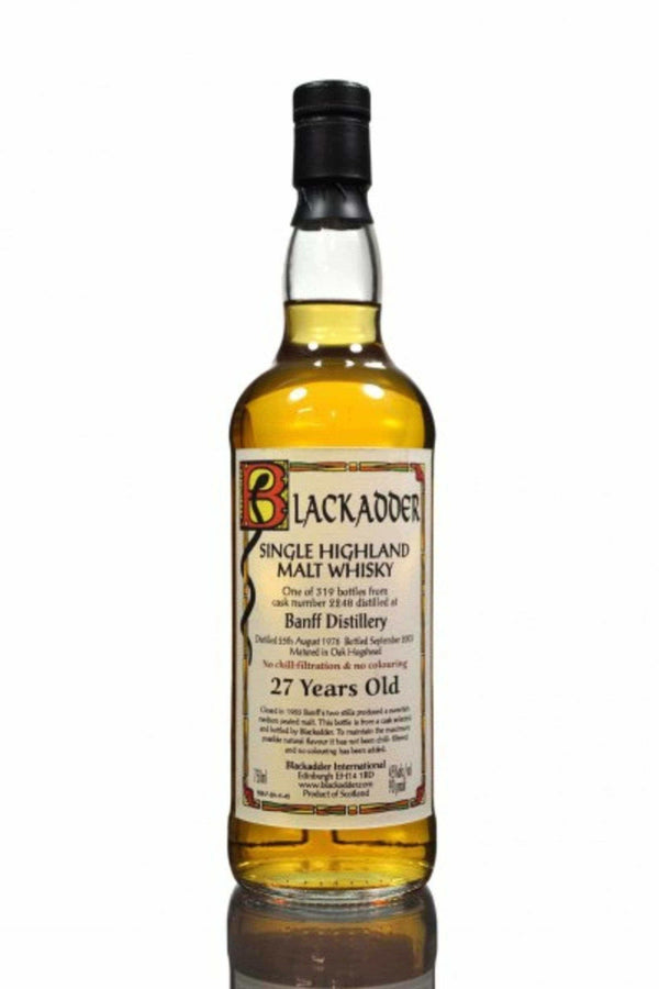 Banff 1976 - 2003 27 Year Old. Blackadder Cask number 2248. - Flask Fine Wine & Whisky