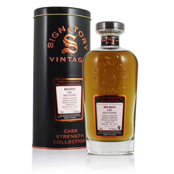 Ben Nevis 1991 Cask #2376 26 Year Old Signatory 57.4% - Flask Fine Wine & Whisky
